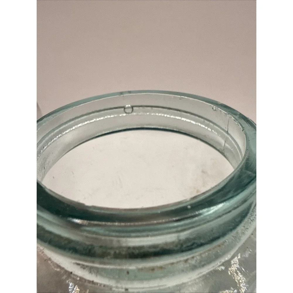 Old Mason's Patent Nov 30th 1858 Blue 1 Quart Antique Canning‎ Jar Zinc Lid #5